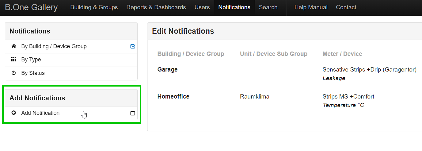 Set up geofencing in B.One Gallery Step 2: Add a new notification