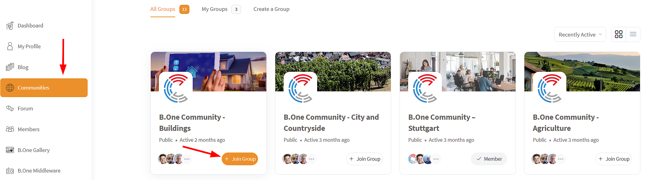 B.One Community: Join Communities as a Member